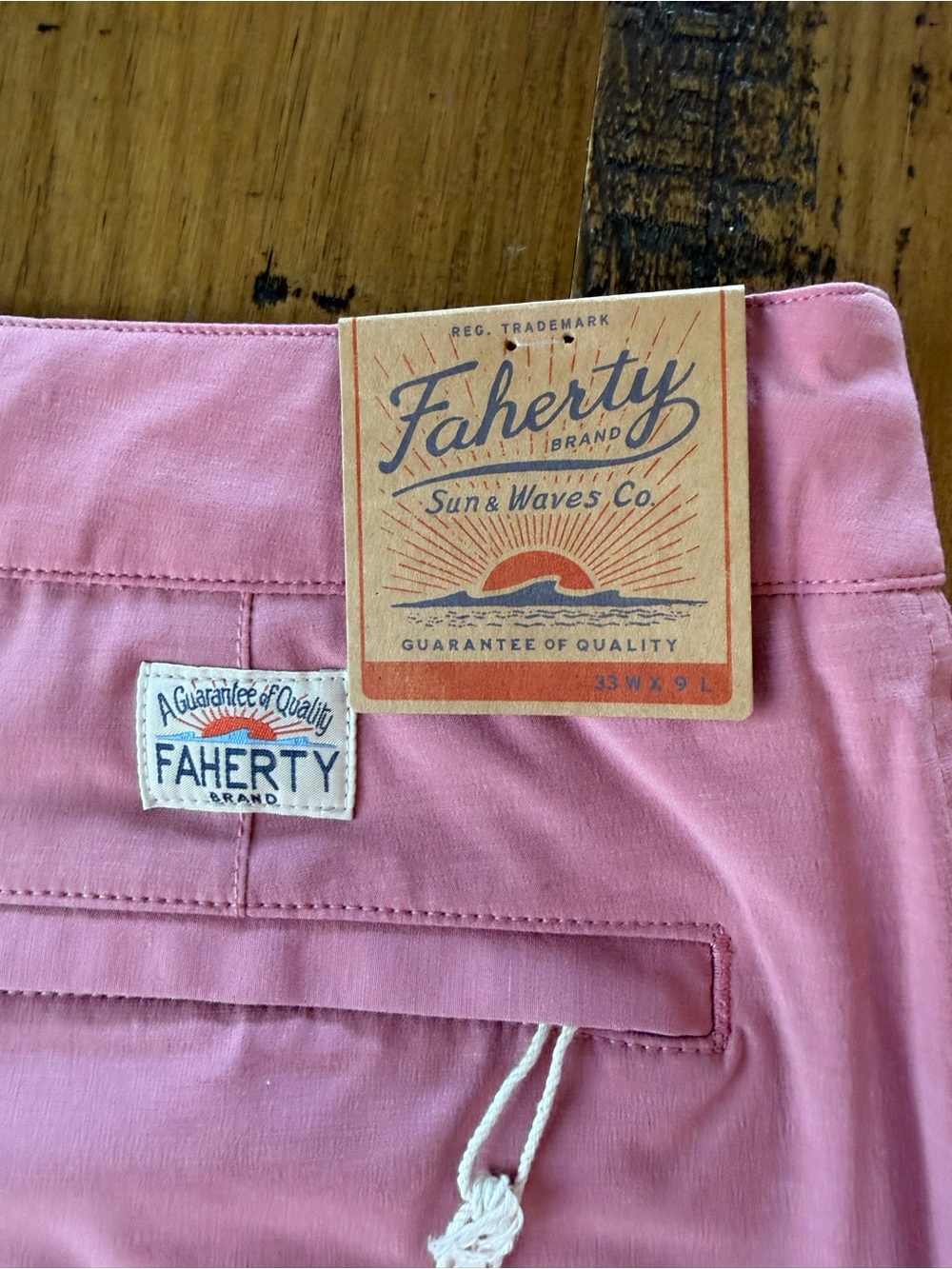 Faherty Pink Flat-Front Casual Shorts